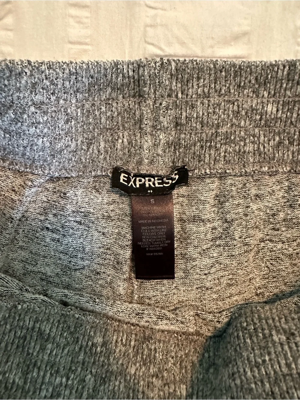 Express Heather Gray Knit Drawstring Lounge Shorts Size S